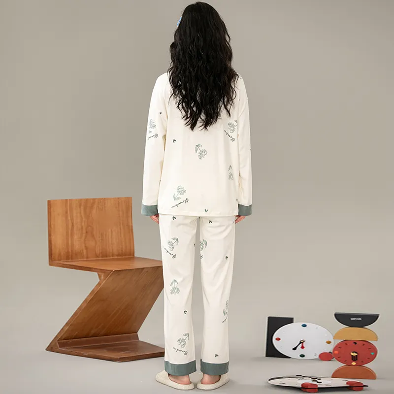 Lan Miao Pajama Set Women's White-1