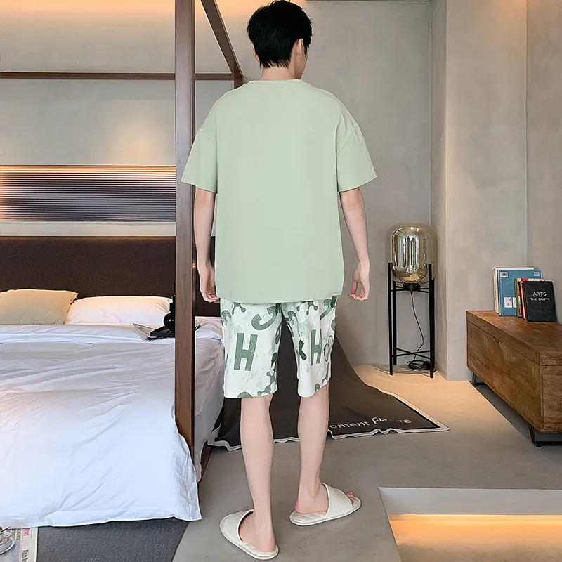 Lan Miao LAMIU Pajama Set Men's Mint Green-1