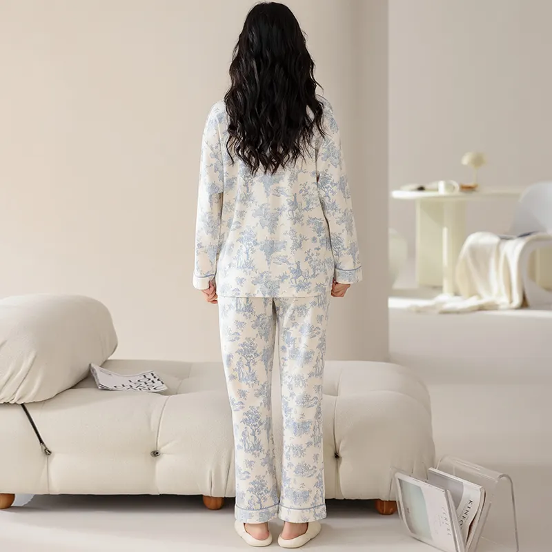 Lan Miao Pajama Set Women's White-1