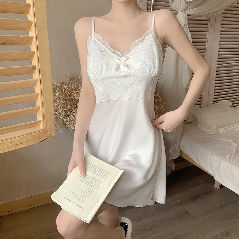 Lan Miao LAMIU Nightgown Women's White-1