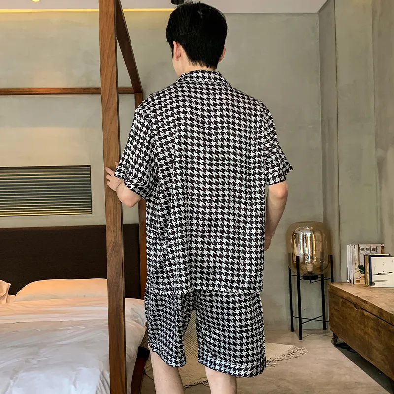 Lan Miao Pajama Set Men's Black-1