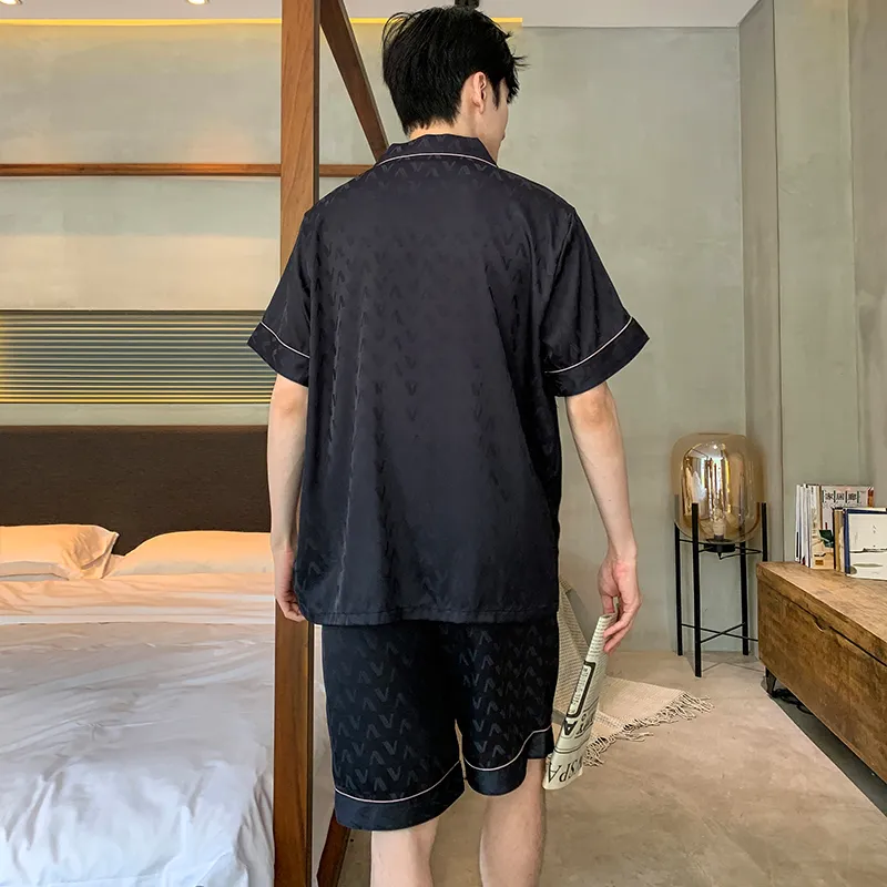 Lan Miao Pajama Set Men's Black-1