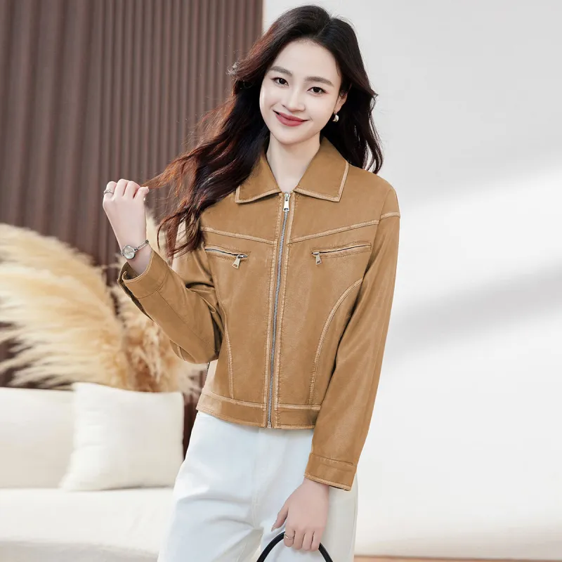 Fele.d Leather Jackets Women's-7