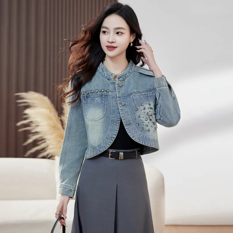 Fele.d Denim Jacket Women's Light Blue-3