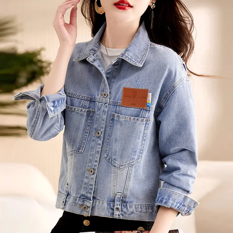 Fele.d Denim Jacket Women's Image Color-6