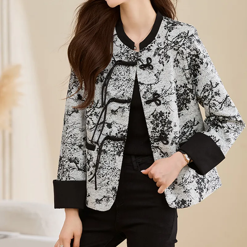 Fele.d Jackets & Coats Women's Plum Blossom Print-4