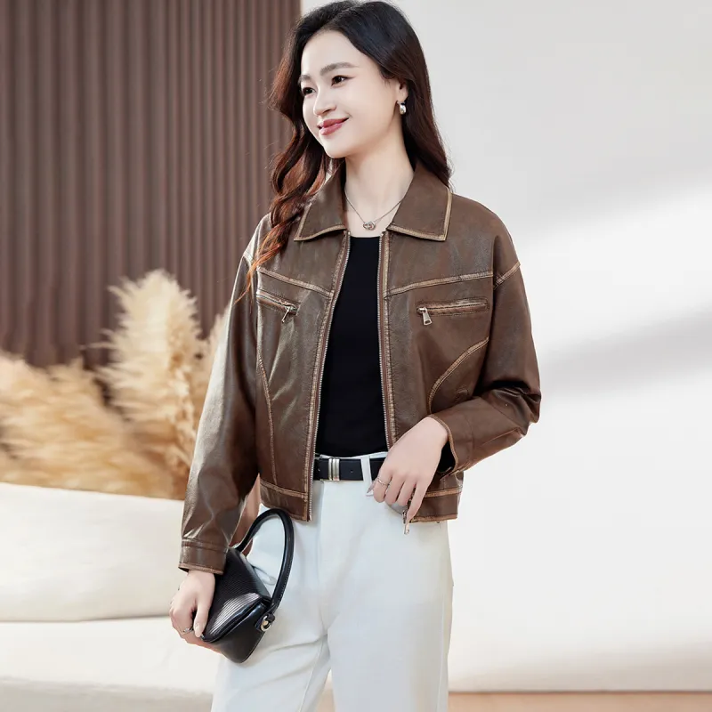 Fele.d Leather Jackets Women's-2
