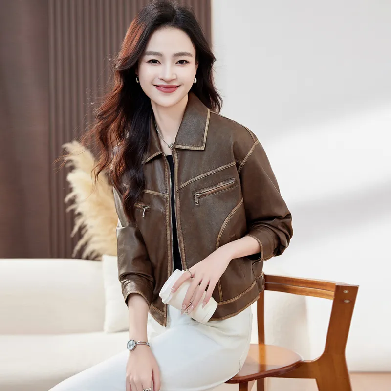Fele.d Leather Jackets Women's-3