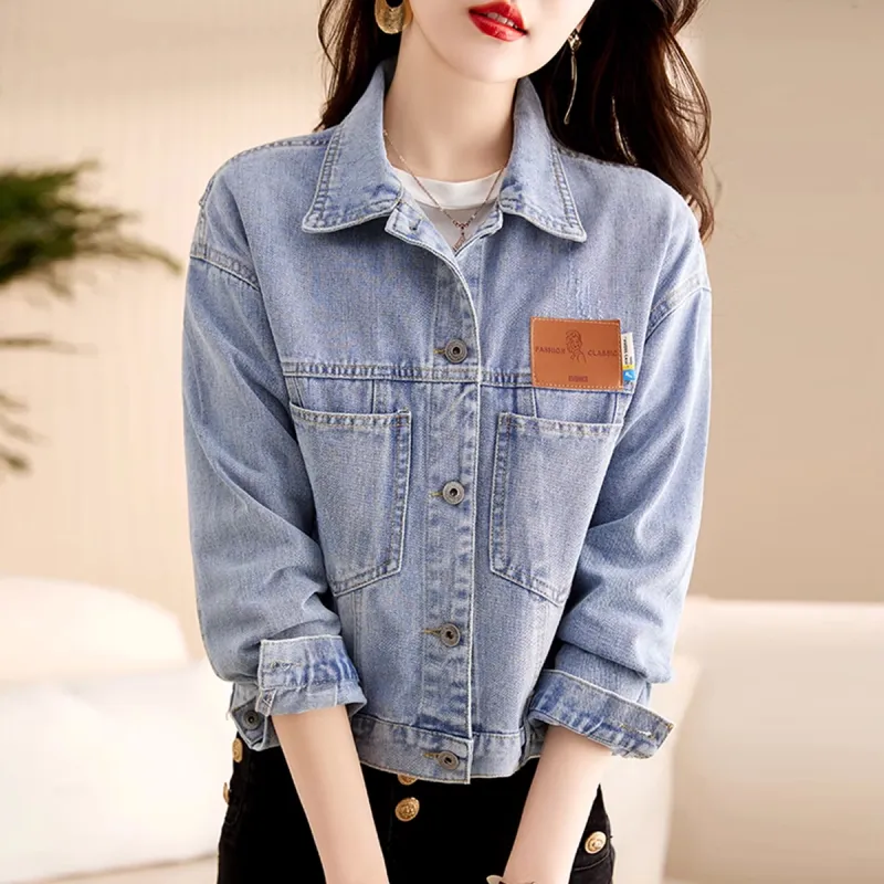 Fele.d Denim Jacket Women's Image Color-5