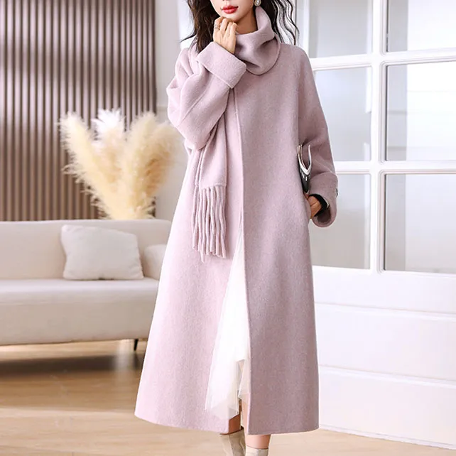 Fele.d Coat Women's Pink Purple-5
