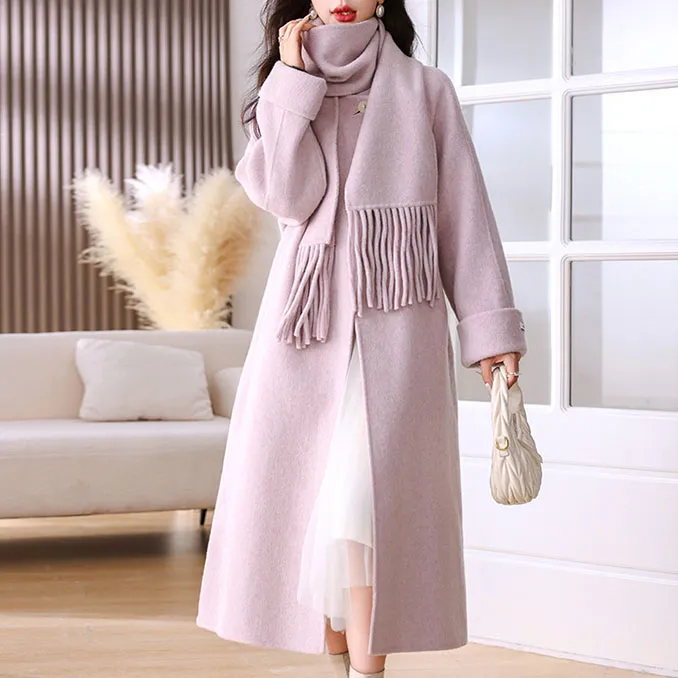 Fele.d Coat Women's Pink Purple-4
