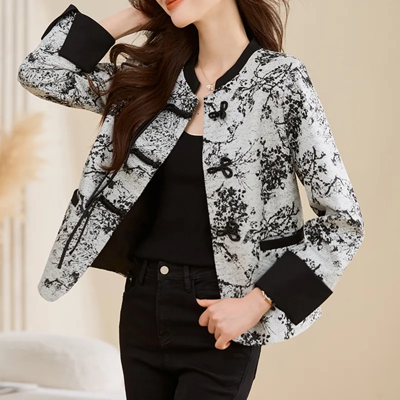 Fele.d Jackets & Coats Women's Plum Blossom Print-5