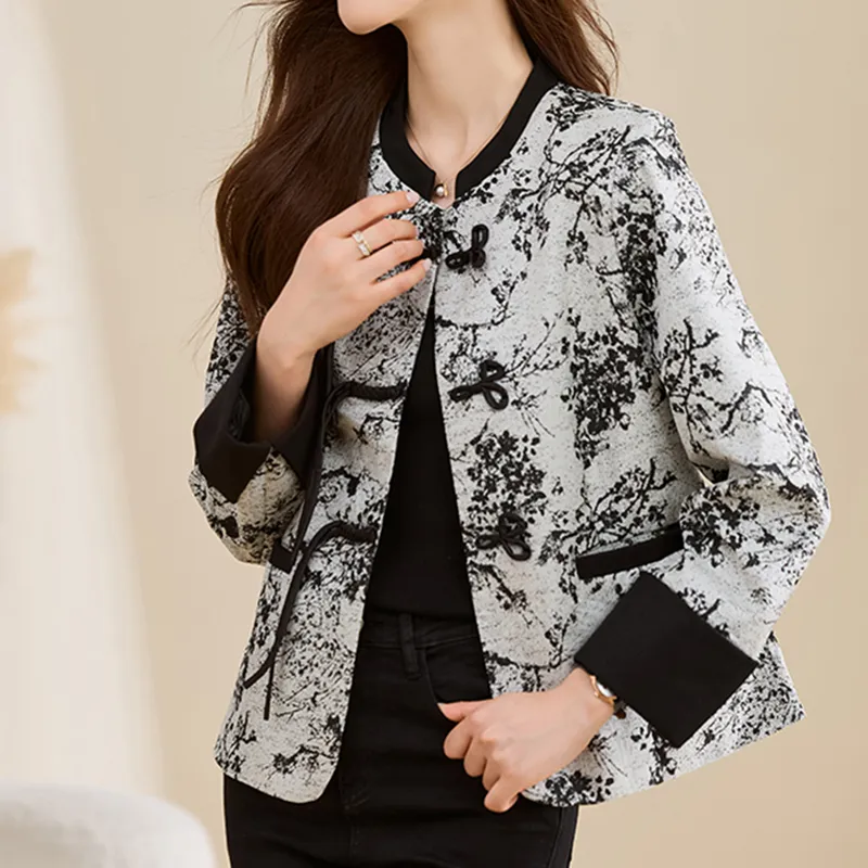 Fele.d Jackets & Coats Women's Plum Blossom Print-3
