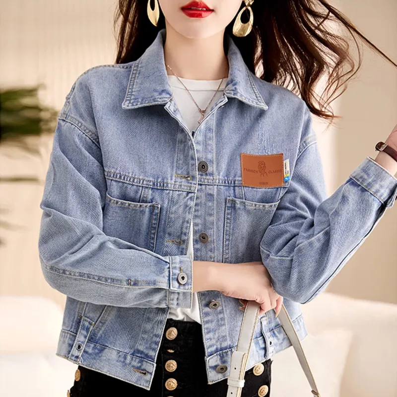 Fele.d Denim Jacket Women's Image Color-2