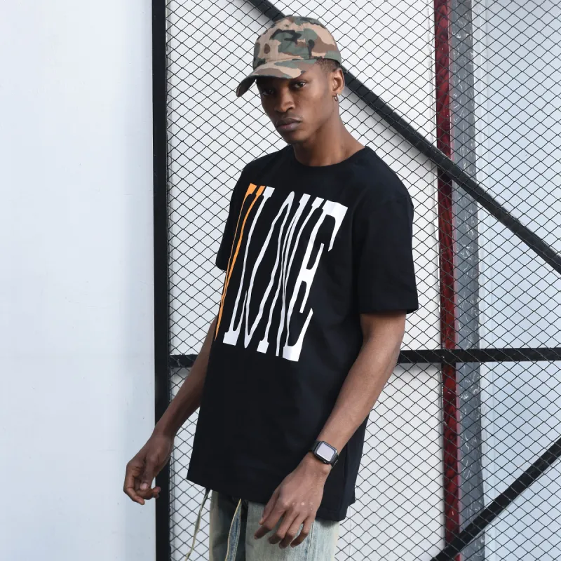 VLONE T Shirt Unisex Black Yellow-9