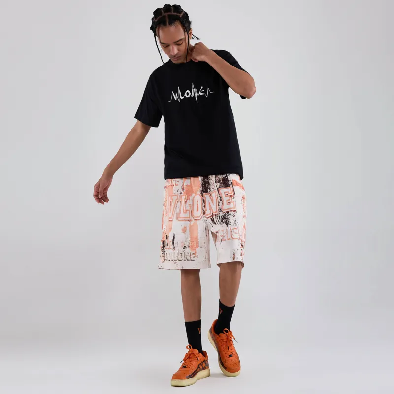 VLONE Casual Shorts Unisex Set Of 2 Black+Gray Pink-7