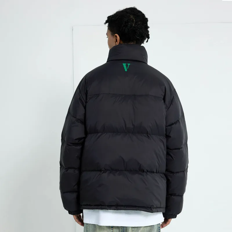 VLONE Down Jacket Unisex Black Green-3