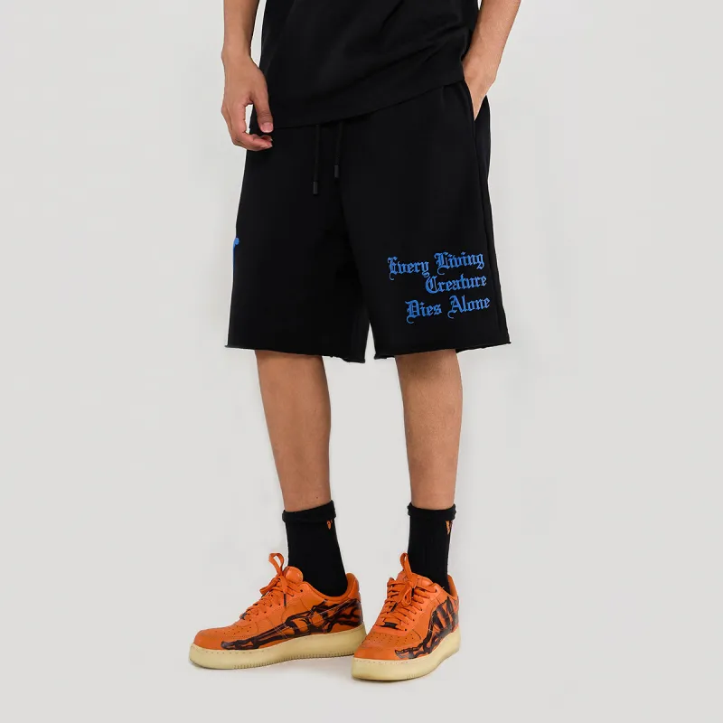 VLONE Gothic Alphabet Series Shorts Unisex Black Blue-7