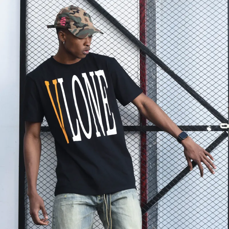 VLONE T Shirt Unisex Black Yellow-5