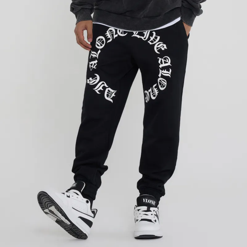 VLONE Gothic Alphabet Series Knitted Sweatpants Unisex-5