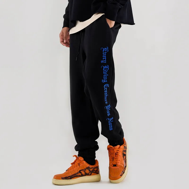 VLONE Gothic Alphabet Series Knitted Sweatpants Unisex-13
