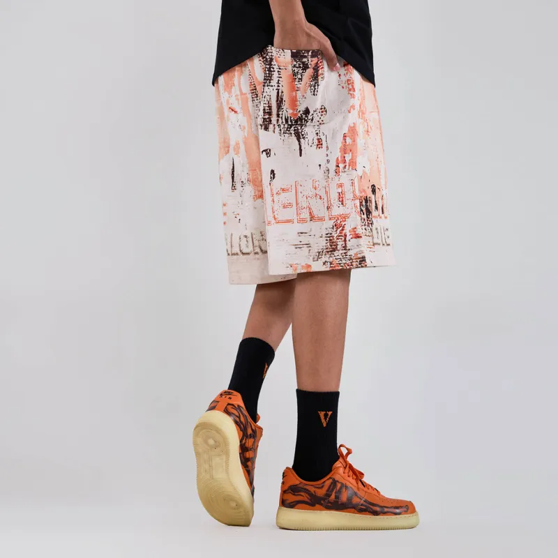 VLONE Casual Shorts Unisex Set Of 2 Black+Gray Pink-3