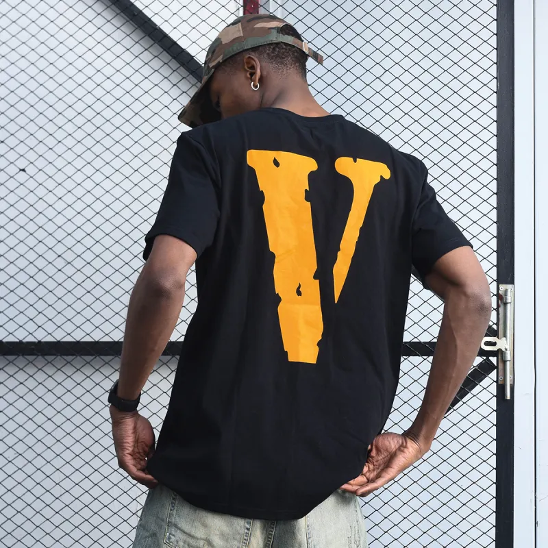 VLONE T Shirt Unisex Black Yellow-8