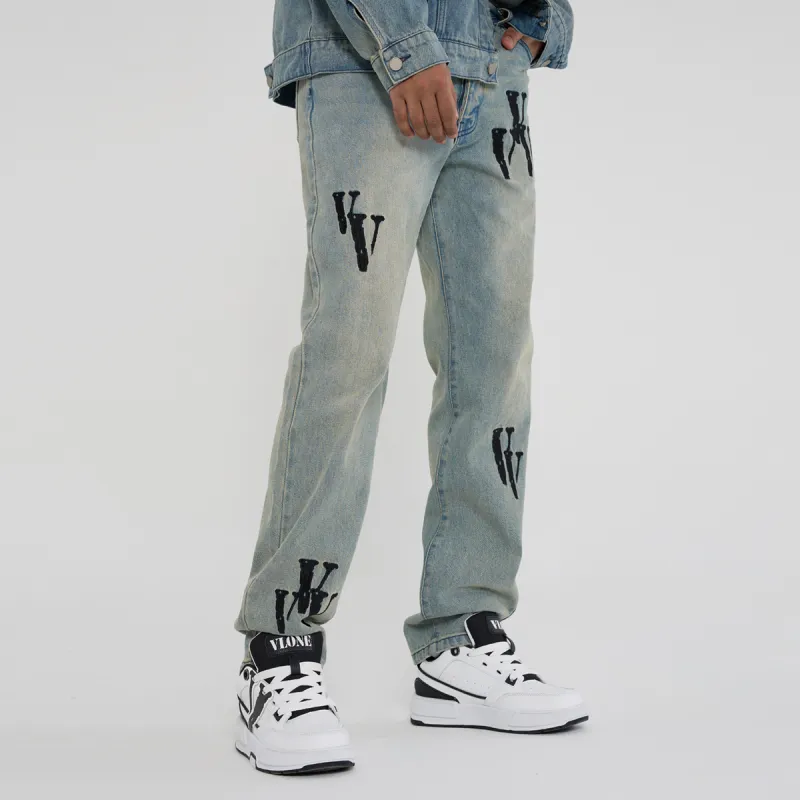 VLONE Straight Fit Jeans Unisex-4