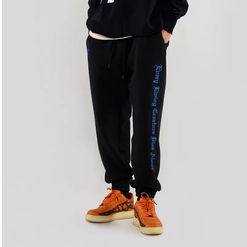 VLONE Gothic Alphabet Series Knitted Sweatpants Unisex-12