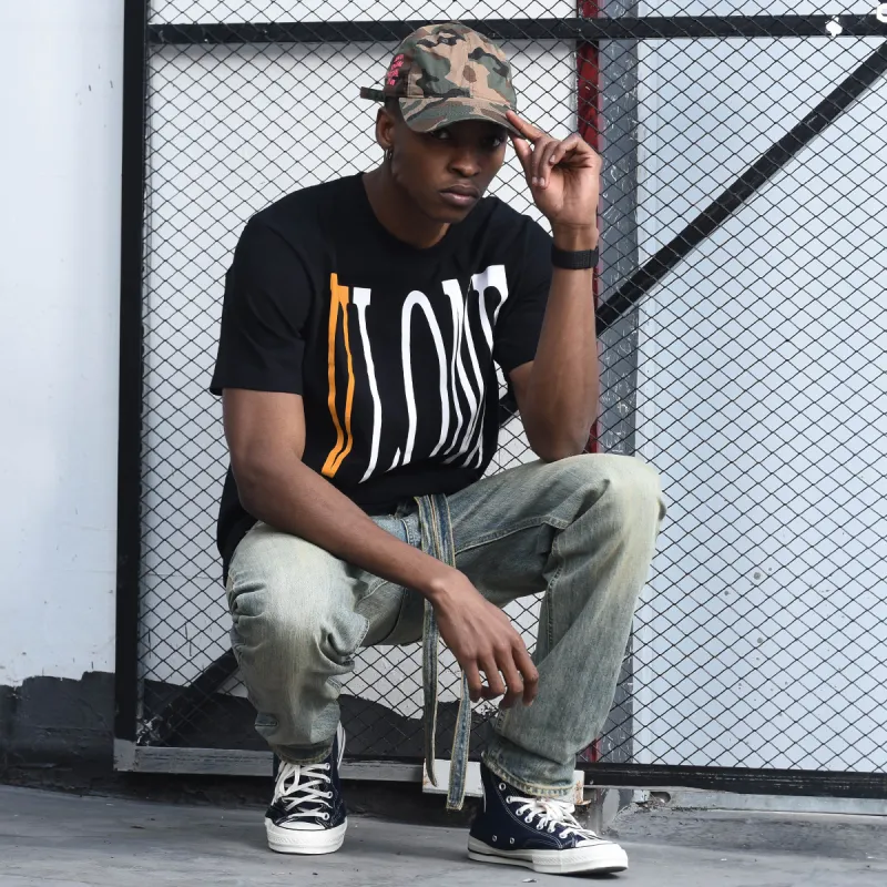 VLONE T Shirt Unisex Black Yellow-7