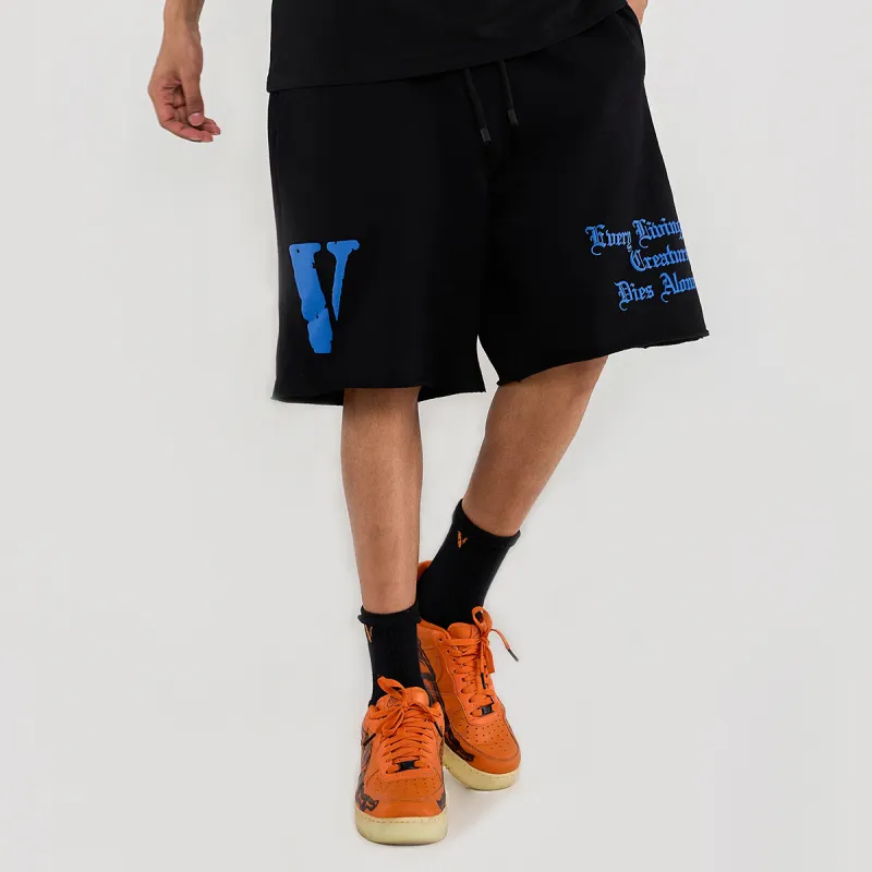 VLONE Gothic Alphabet Series Shorts Unisex Black Blue-2