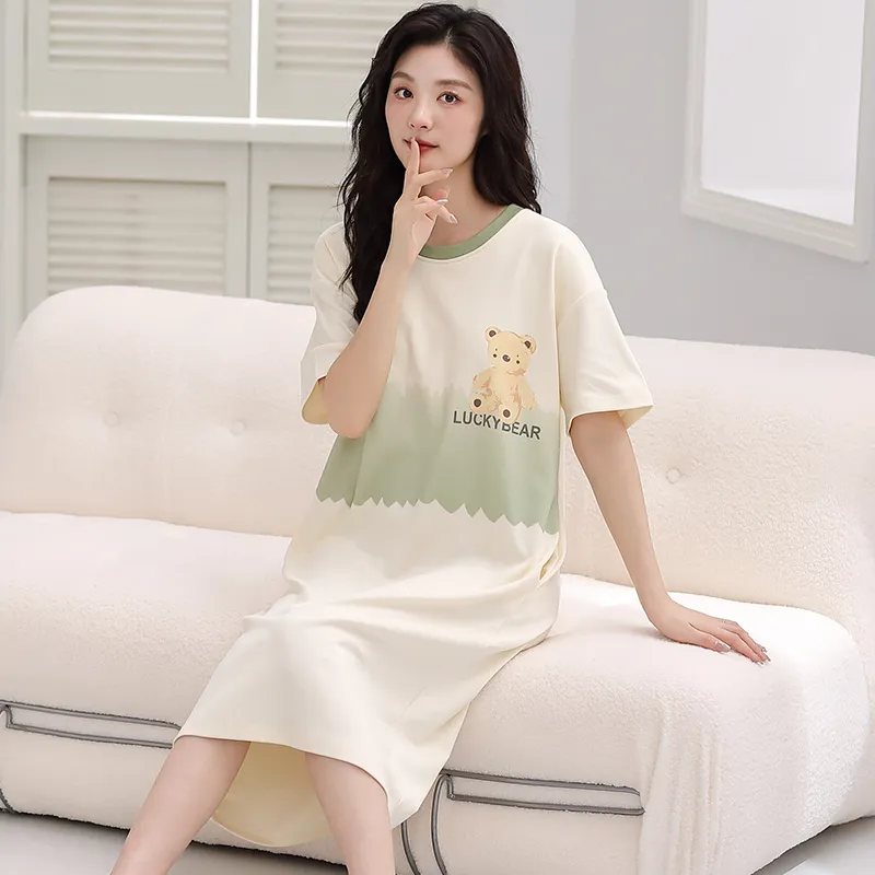 Huggy Kissy Nightgown Women's Apricot-1
