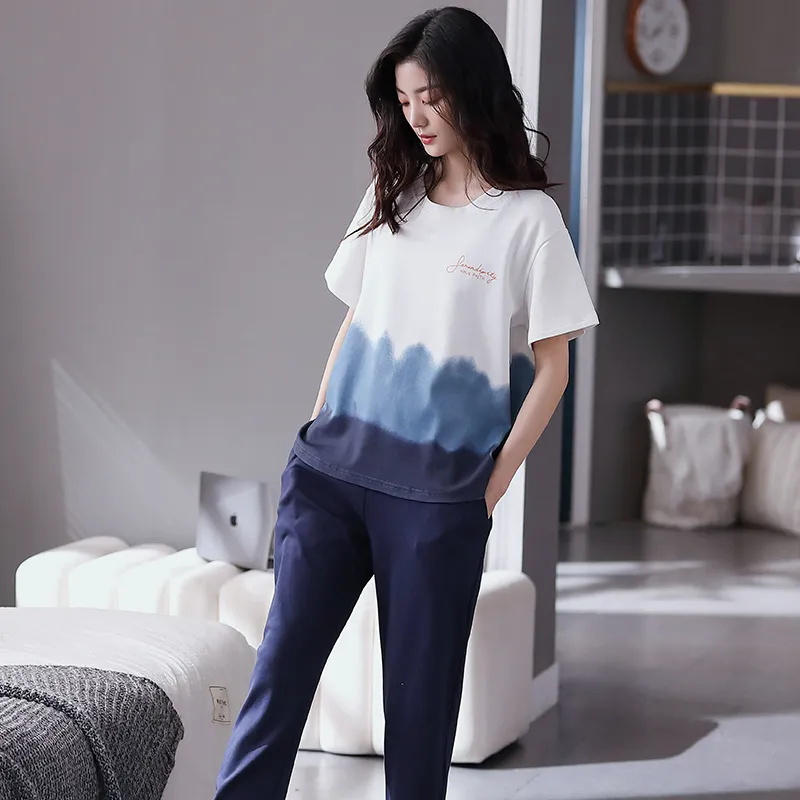 Huggy Kissy Pajama Set Women's Dark Blue-2