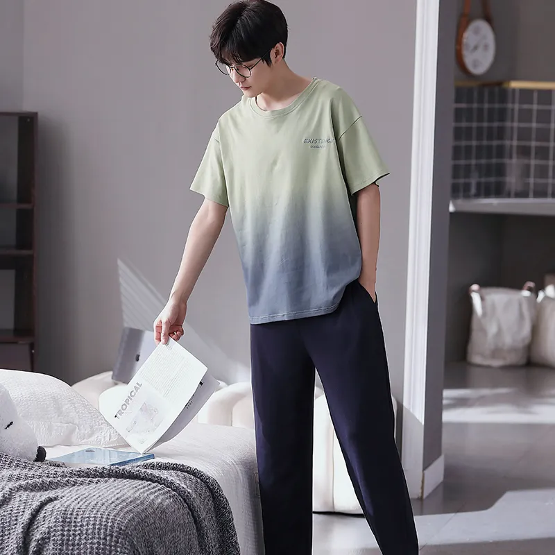 Huggy Kissy Pajama Set Men's Light Green-5