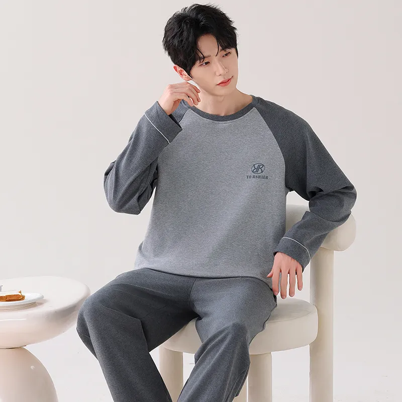 Huggy Kissy Pajama Set Men's Heather Gray-5