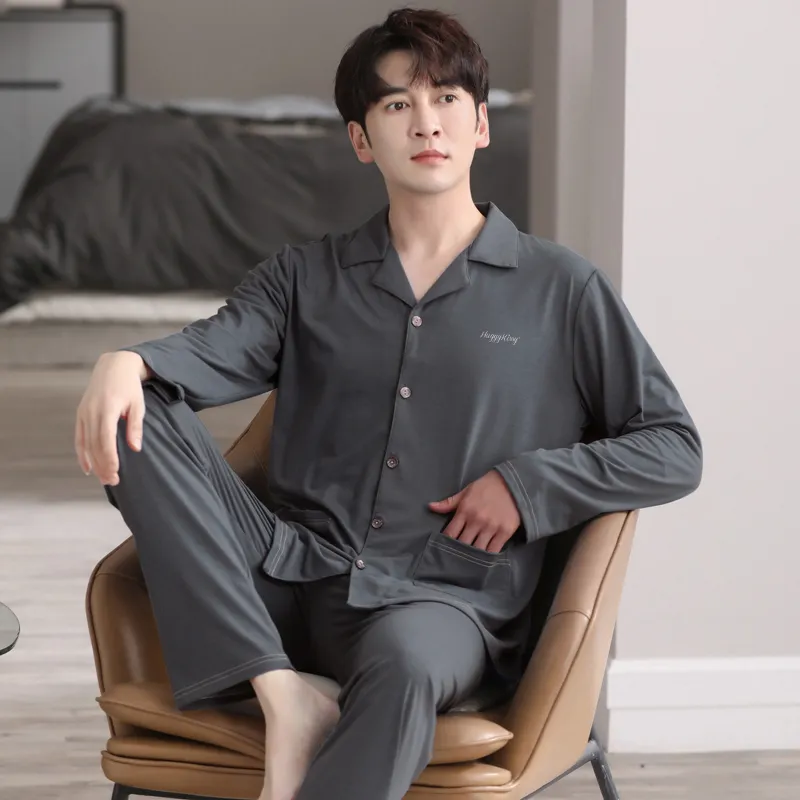 Huggy Kissy Pajama Set Men's Pencil Gray-5
