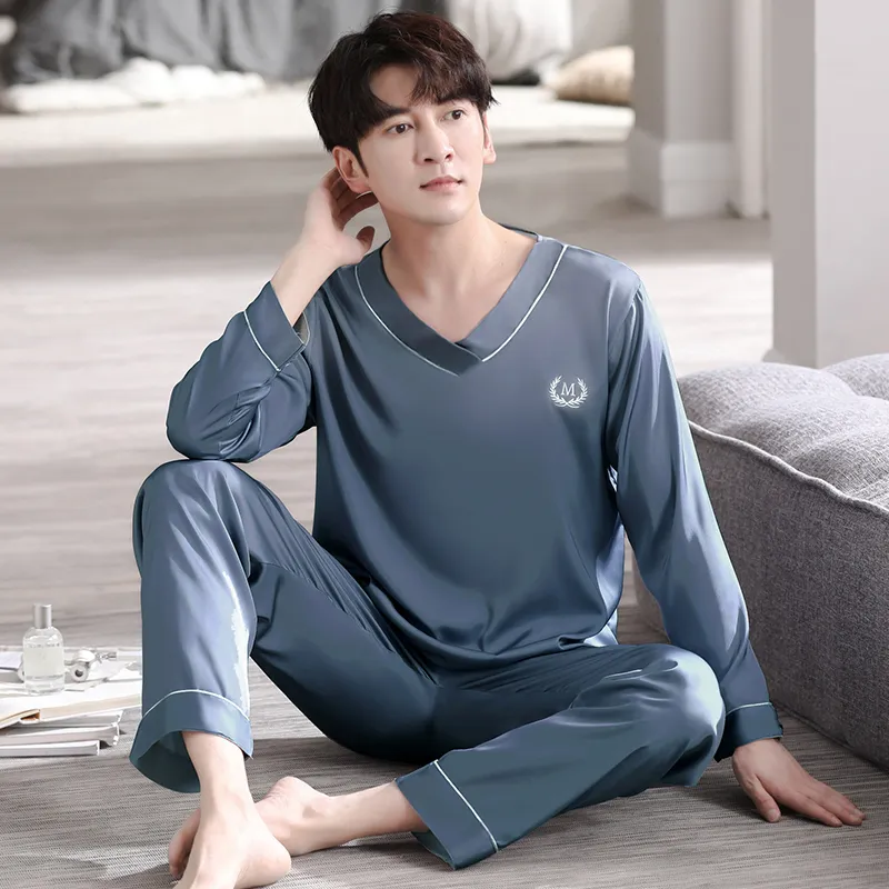 Huggy Kissy Pajama Set Men's Dusty Blue-2