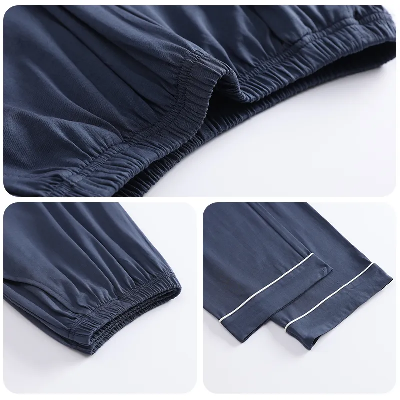 Huggy Kissy Pajama Set Men's Indigo-3