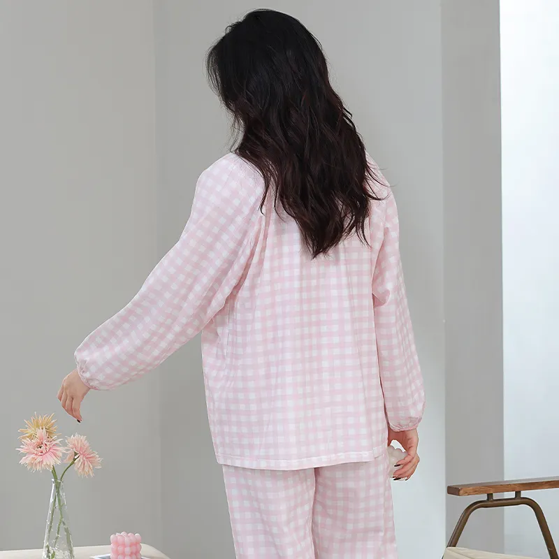 Huggy Kissy Pajama Set Women's Light Pink-5