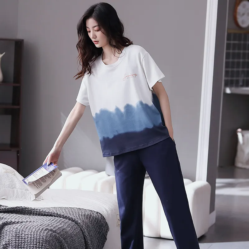 Huggy Kissy Pajama Set Women's Dark Blue-1