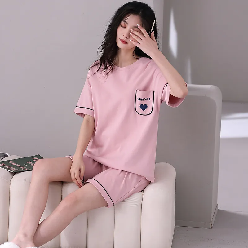 Huggy Kissy Pajama Set Women's Pink-3