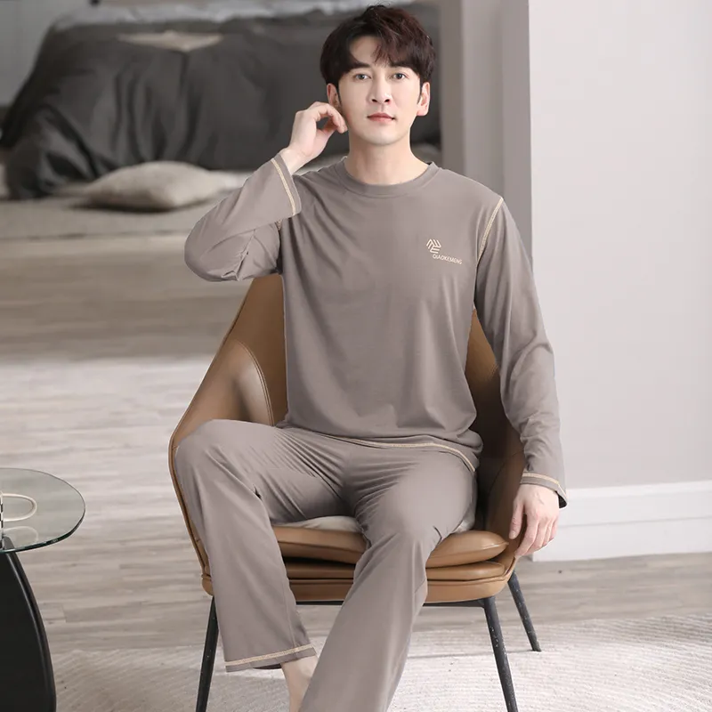 Huggy Kissy Pajama Set Men's Khaki-2