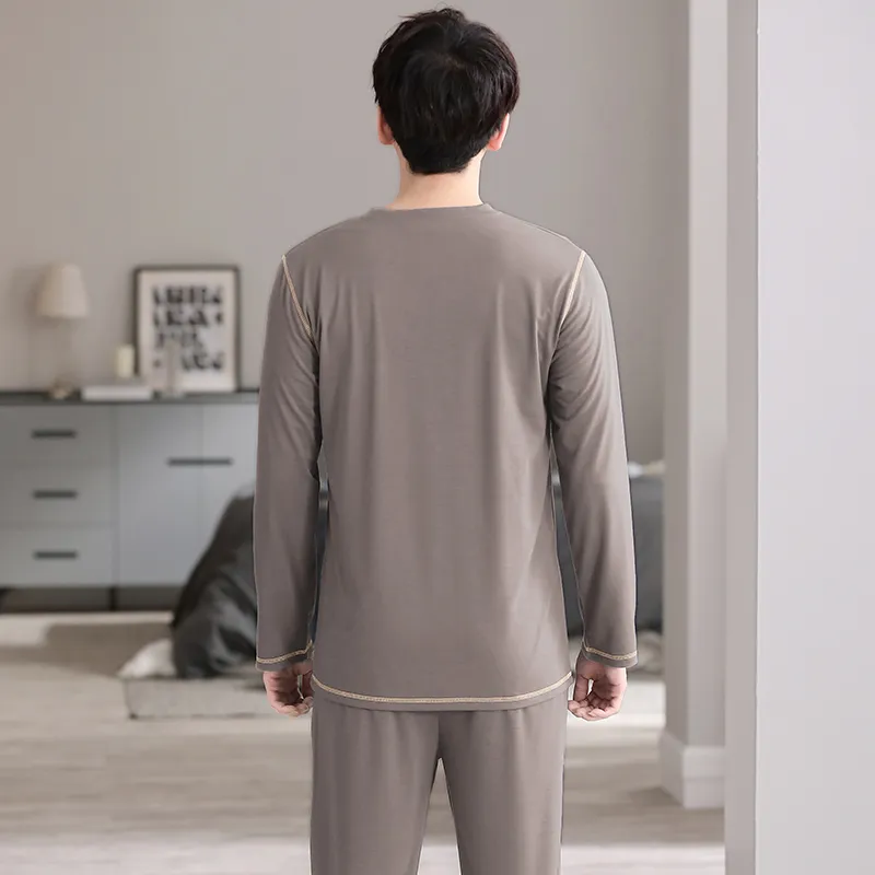 Huggy Kissy Pajama Set Men's Khaki-5