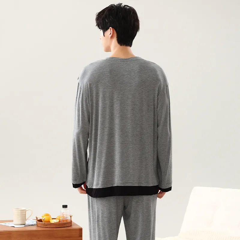 Huggy Kissy Pajama Set Men's Gray-5
