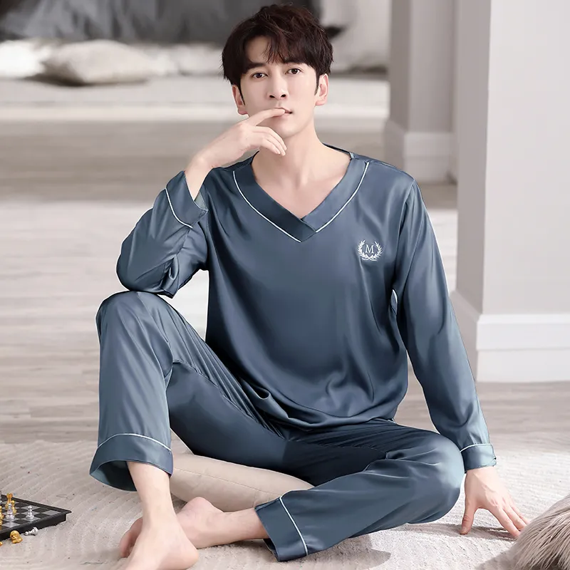 Huggy Kissy Pajama Set Men's Dusty Blue-1