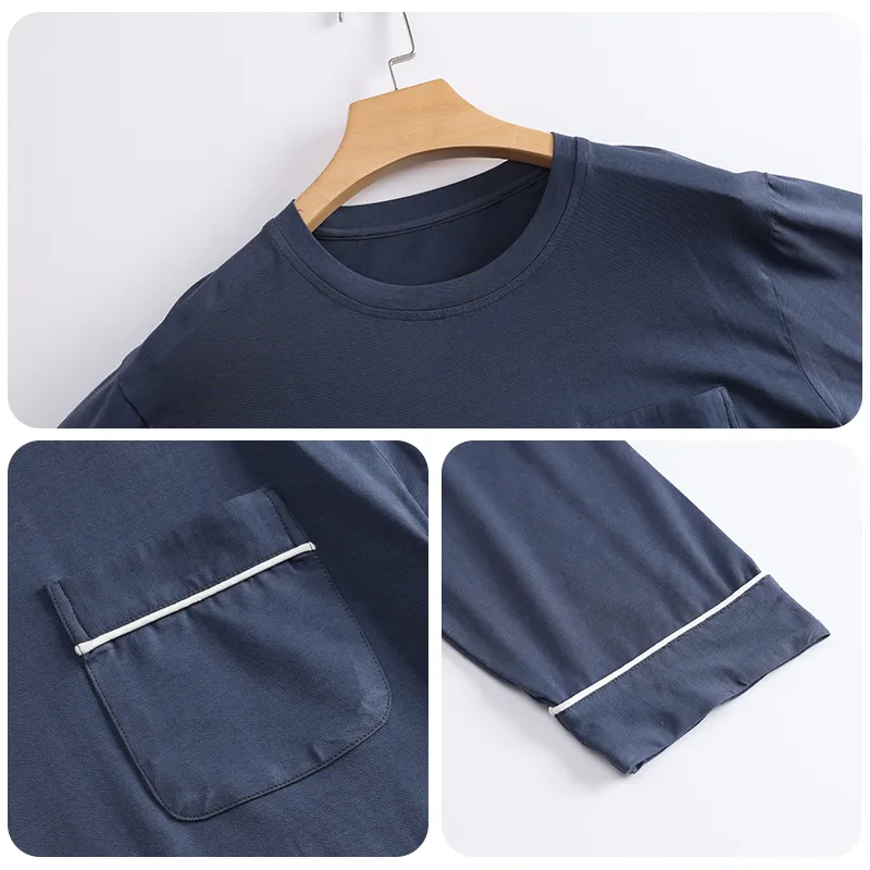 Huggy Kissy Pajama Set Men's Indigo-2