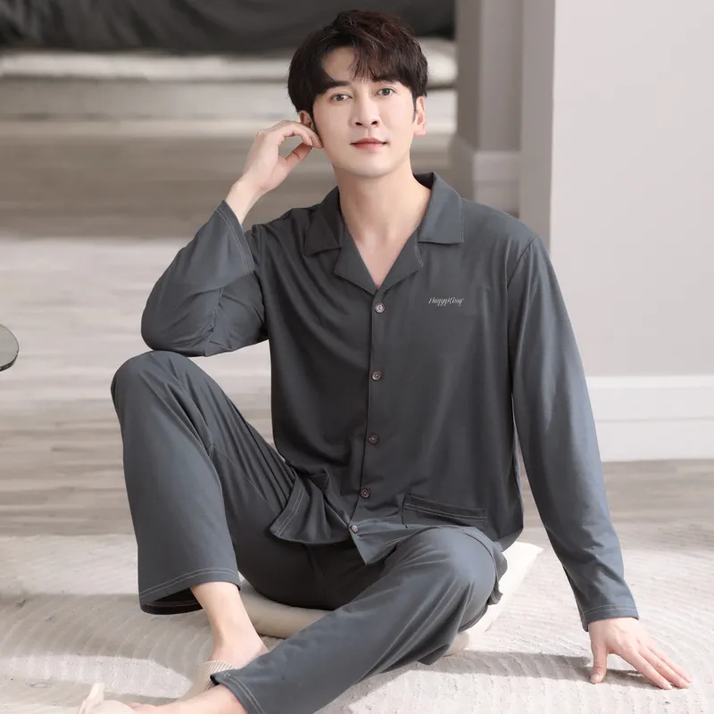 Huggy Kissy Pajama Set Men's Pencil Gray-4
