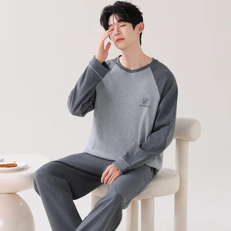 Huggy Kissy Pajama Set Men's Heather Gray-2