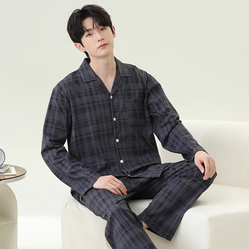 Huggy Kissy Pajama Set Men's Dark Gray-2