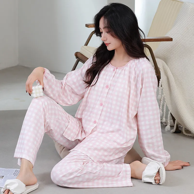 Huggy Kissy Pajama Set Women's Light Pink-3